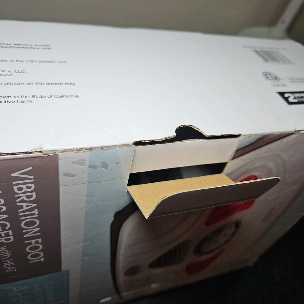 HoMEDICS *NEW* Vibration Foot Massager with Heat UNOPENED FMV-400H-2‎ White NIB